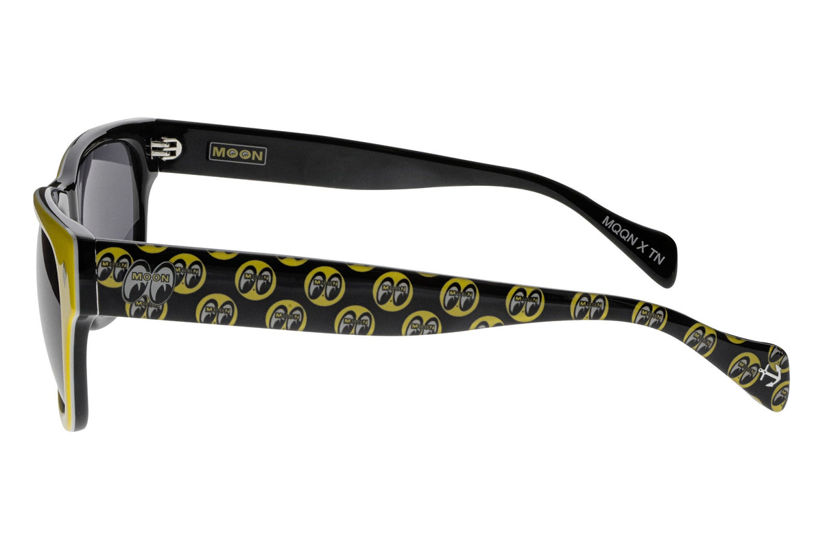 The 45's - Mooneyes x Tres Noir - Yellow + Black - Polarized Smoke Lens Side