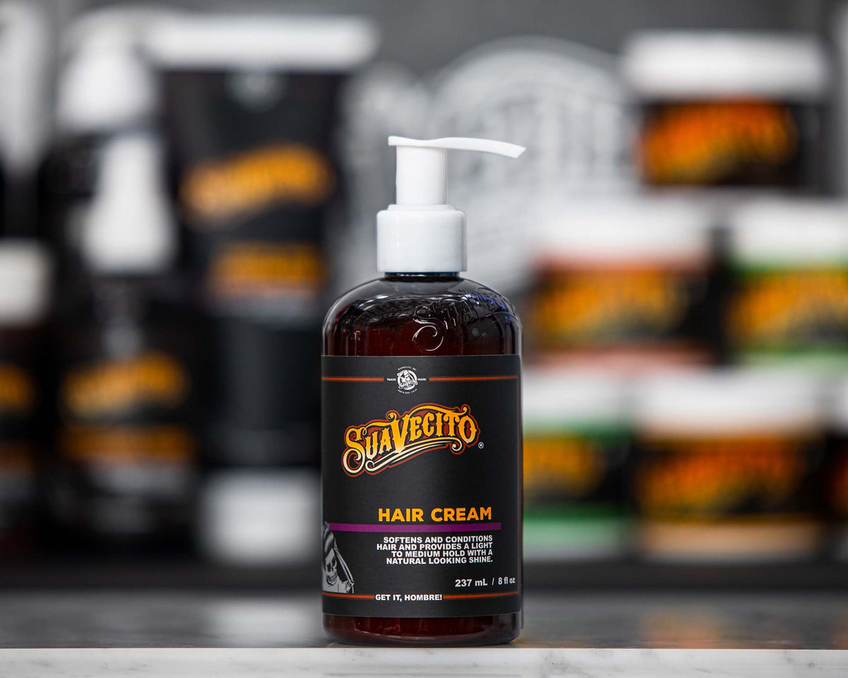 front of 8oz hair cream bottle