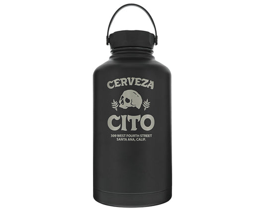 Cerveza Cito Growler - 64 oz Black Front