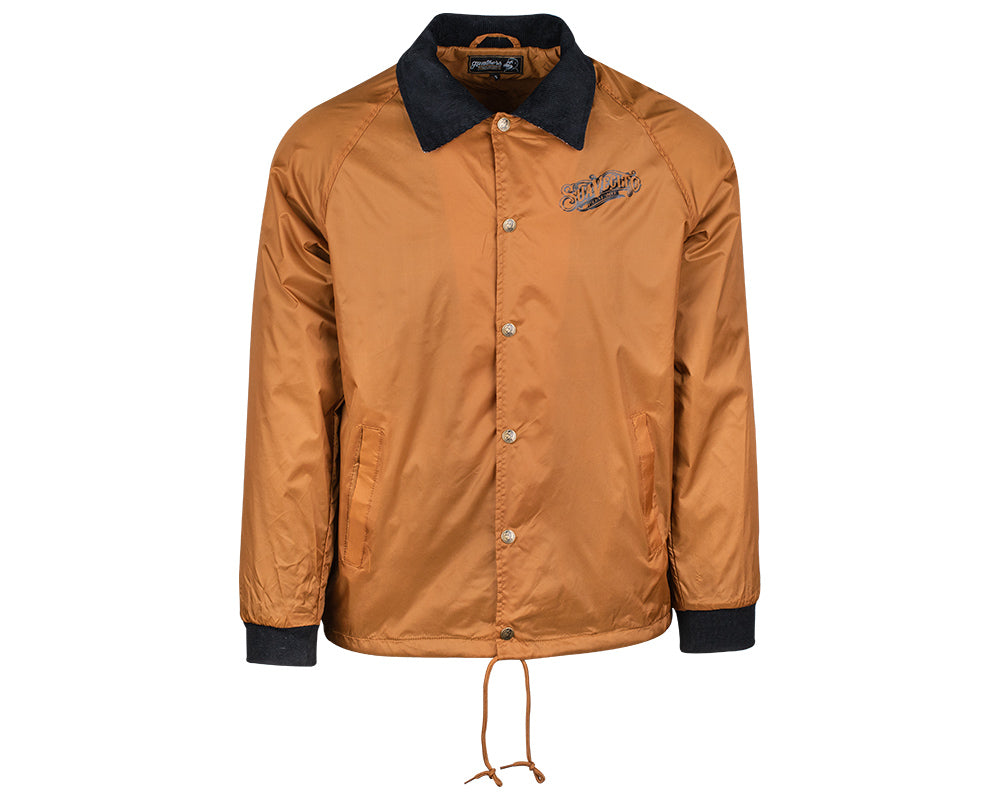 OG Flannel Lined Windbreaker - Orange Front