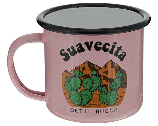 Nopales Enamel Camping Mug Top Front