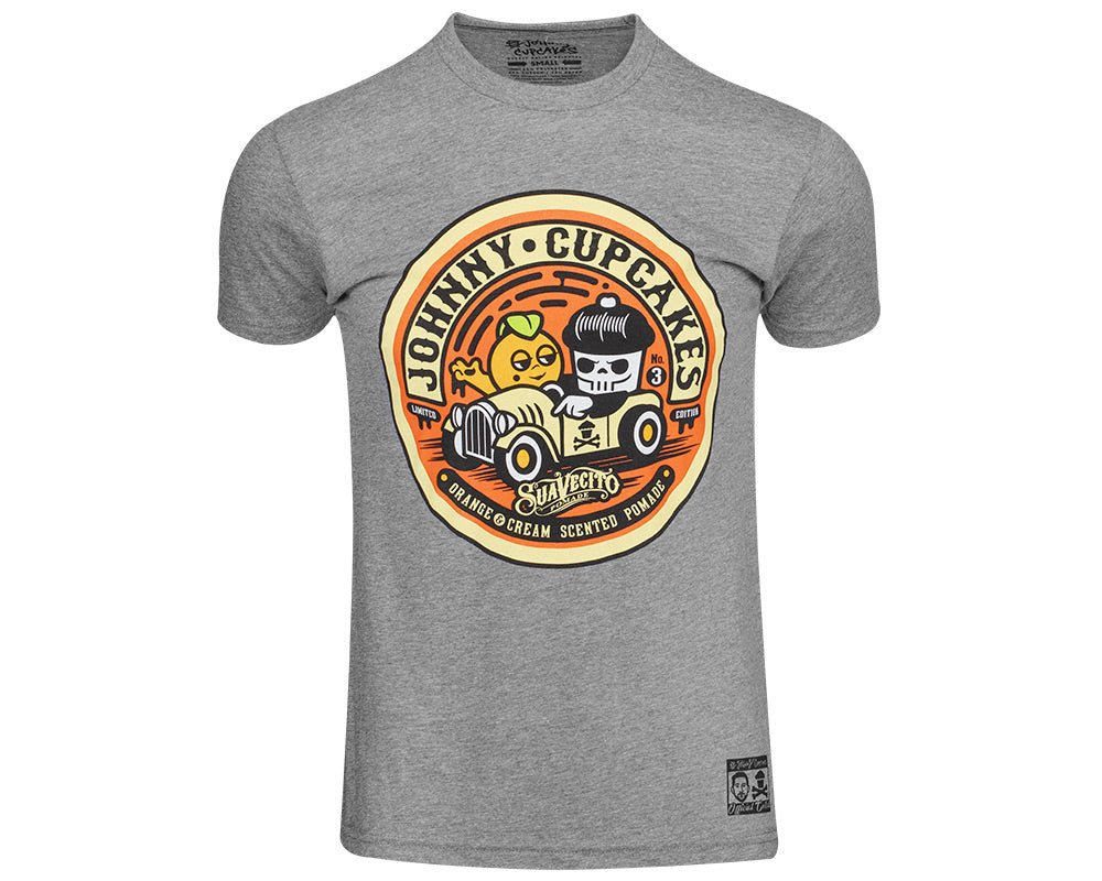 Suavecito X Johnny Cupcakes - Orange & Cream Scented Greaser Tee - Front