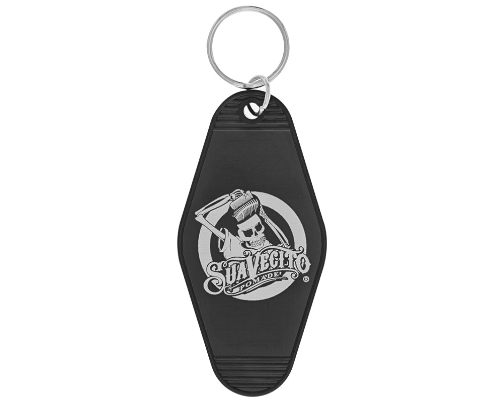 Suavecito Hotel Key Tag - Black Front