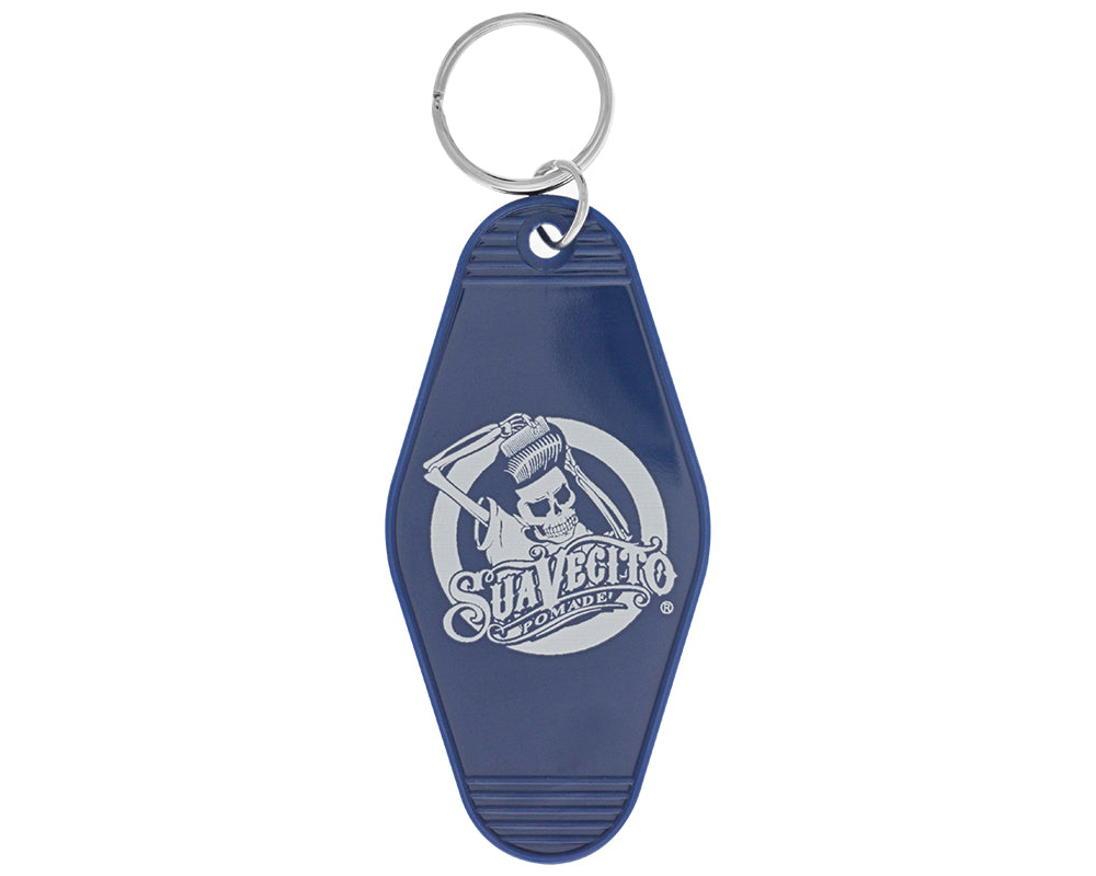Suavecito Hotel Key Tag - Blue Front