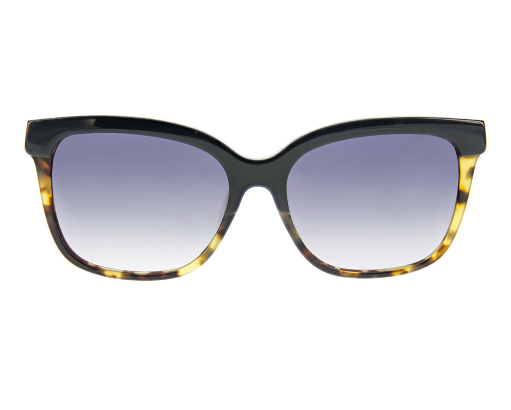 Cleo Black + Blonde Tort / Gradient Smoke Lenses Front