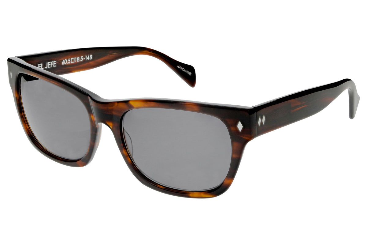 El Jefe Mahogany Tortoise - Smoke Lens Angle