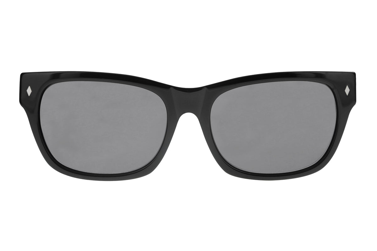 El Jefe Black - Polarized Smoke Lens Front