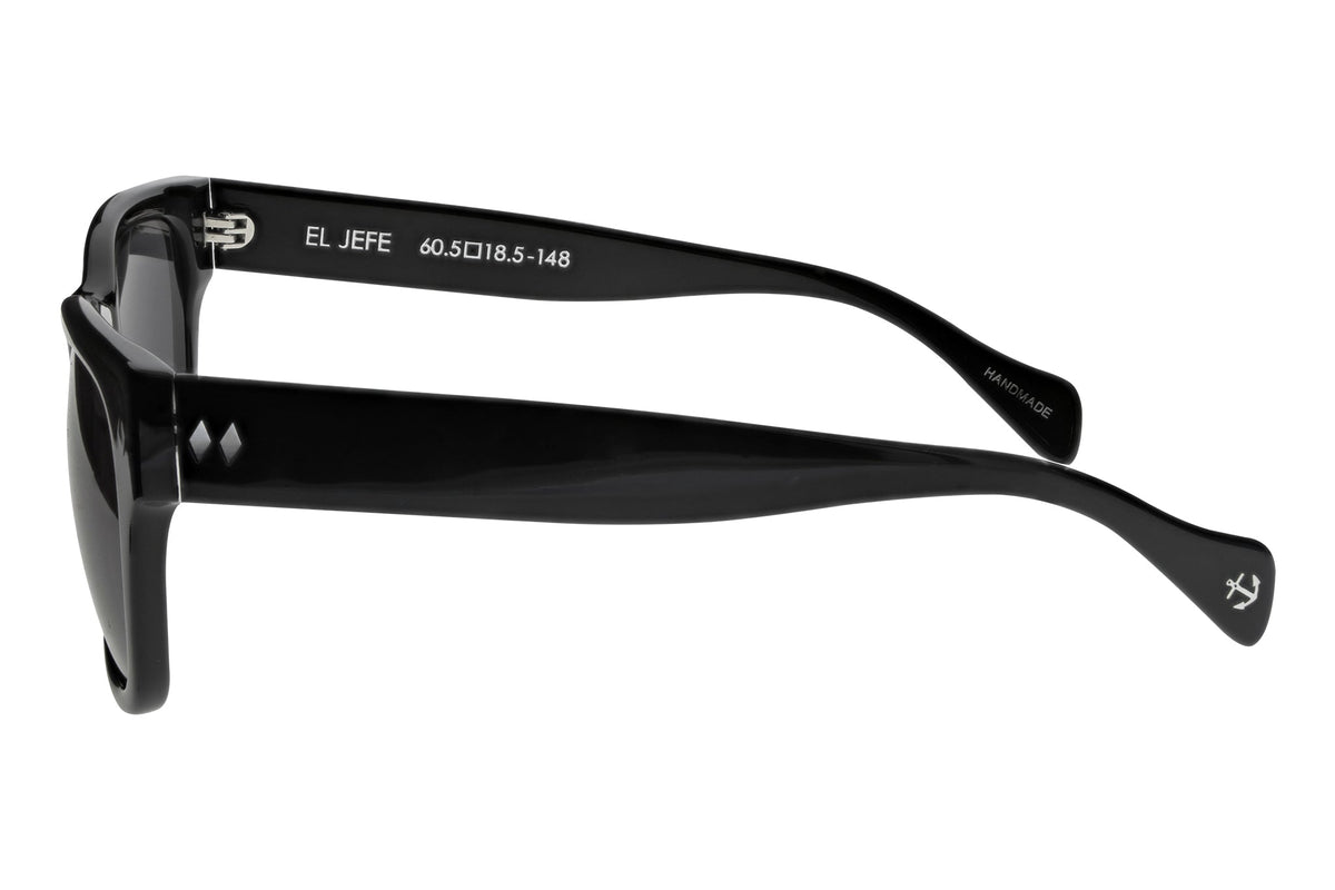 El Jefe Black - Polarized Smoke Lens Side