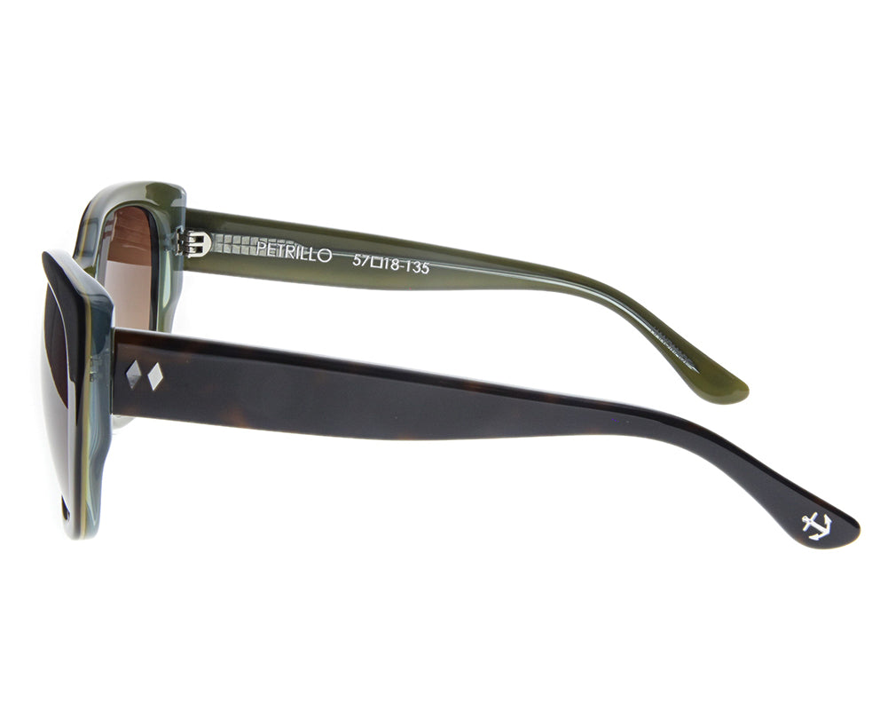 Petrillo Moss + Tort / Brown Gradient Lenses Side