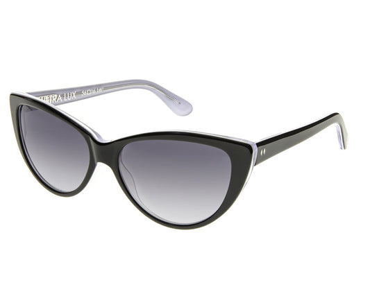 Ultra Lux - Black + Bone / Gradient Smoke Lenses Angle
