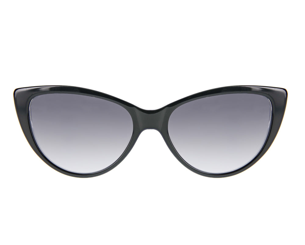 Ultra Lux - Black + Bone / Gradient Smoke Lenses Front