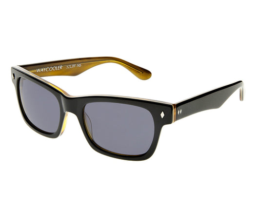 Waycooler Black + Honey Tortoise / Smoke Lenses Angle