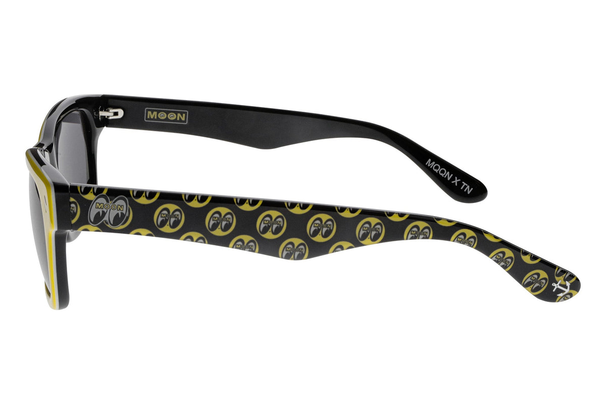 Waycooler - Mooneyes x Tres Noir - Yellow + Black - Polarized Smoke Lens Side