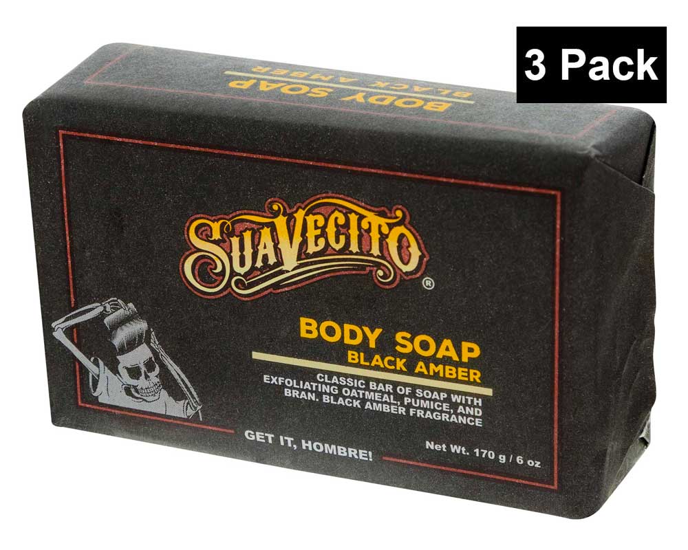 Black Amber Body Soap - 3 Pack
