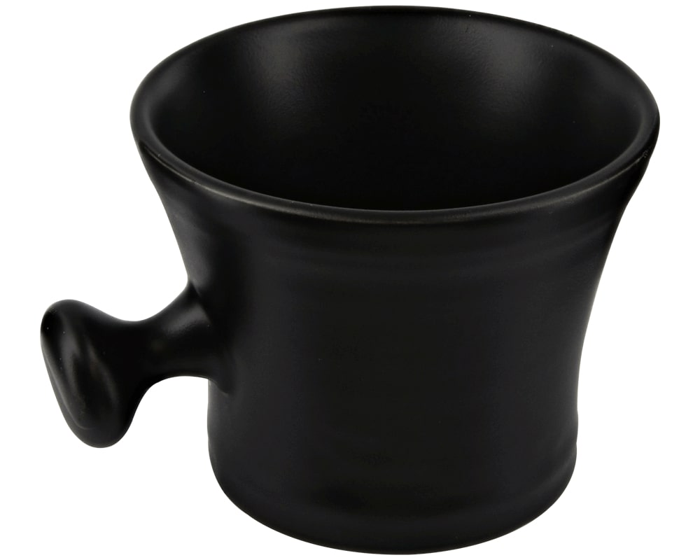 Premium Blends Shave Mug Black back slanted