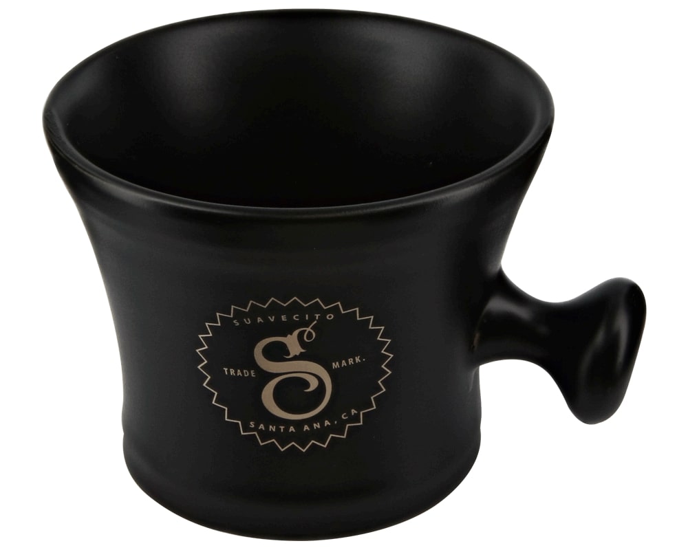 Premium Blends Shave Mug Black slanted front