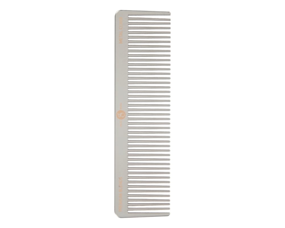 Deluxe Metal Beard Comb - Back