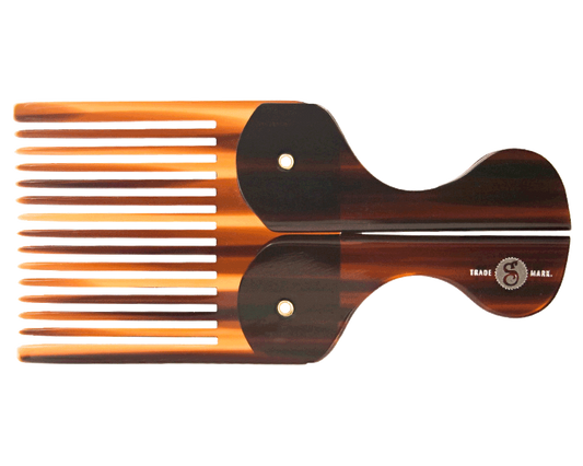 Folding Pocket Beard Comb - Front View