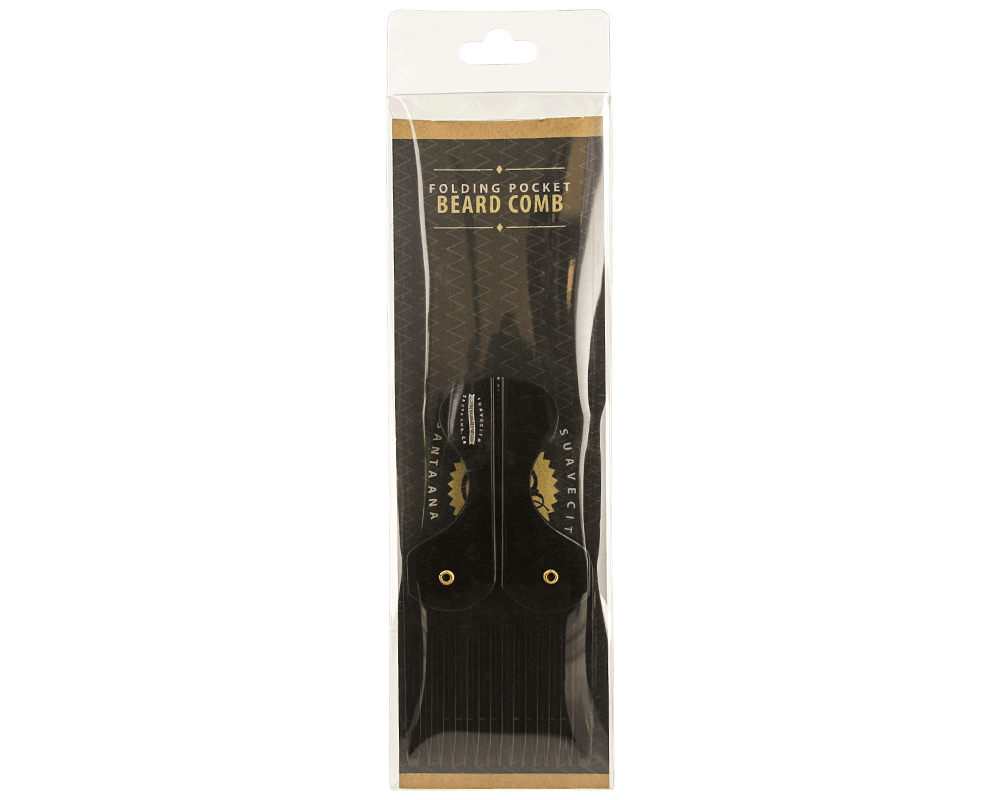 Folding Pocket Beard Comb - Front Package