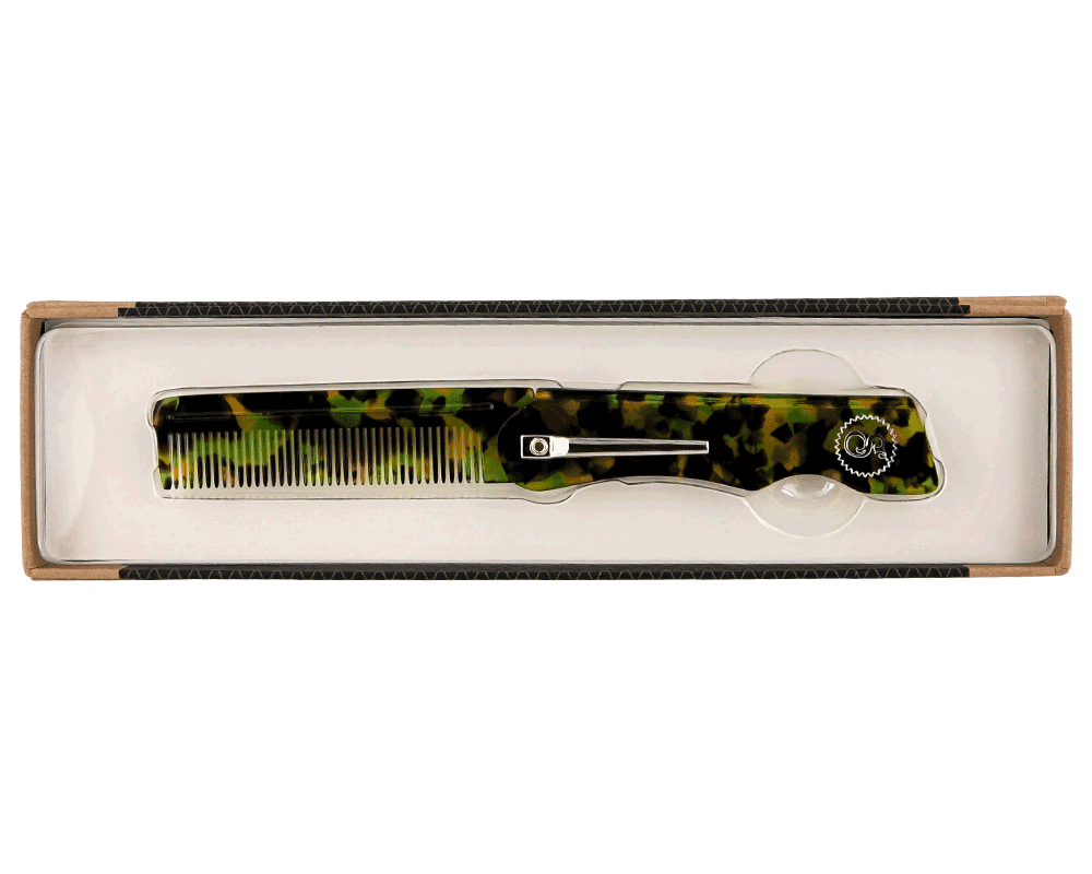 Greenstone Penny Folding Comb - Open Box View