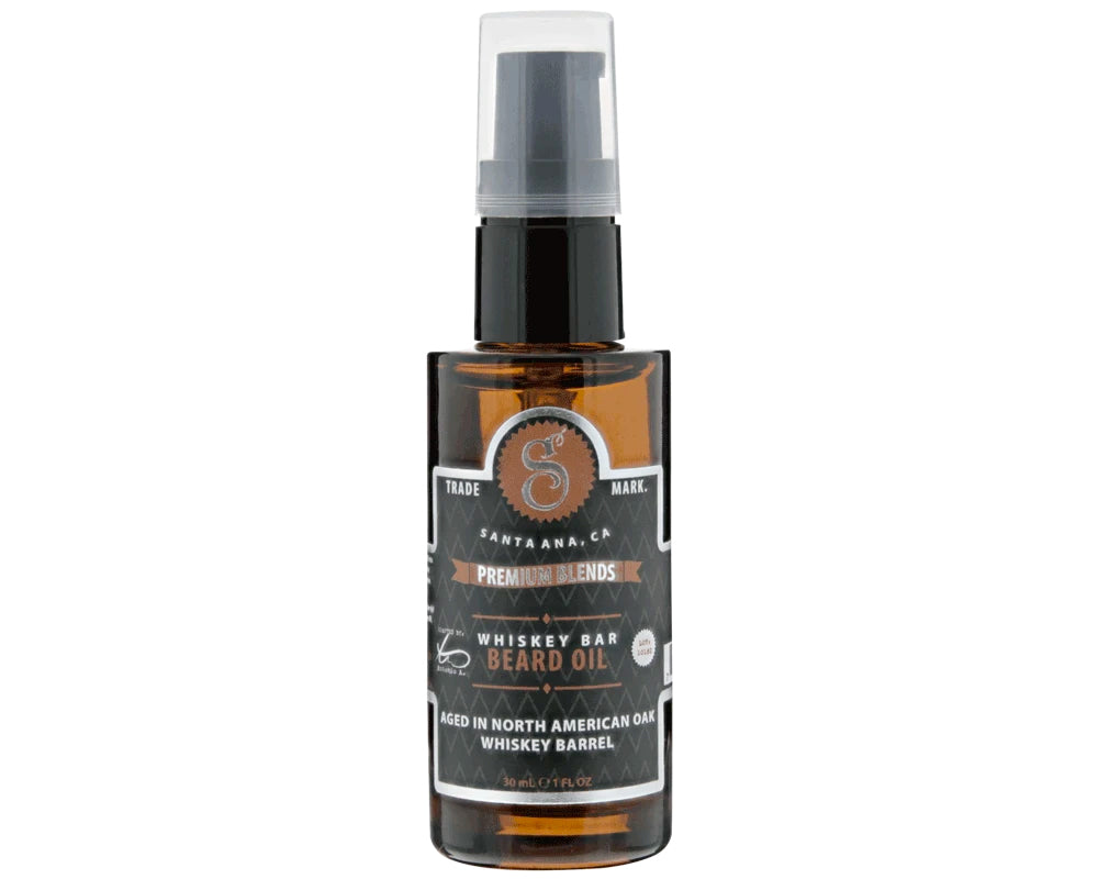 Premium Blends Whiskey Bar Beard Oil Front View