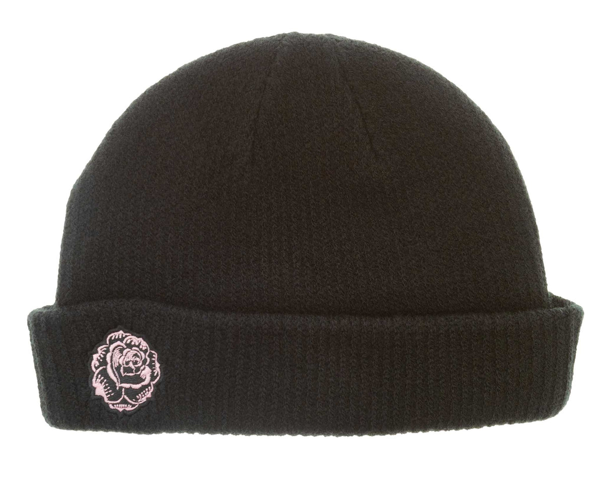 Rose Beanie - Black