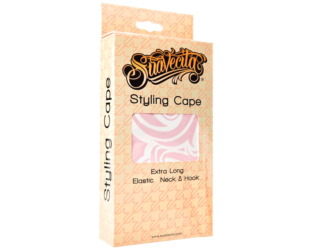 Suavecita OG Script Pink Barber Cape - Packaging Front