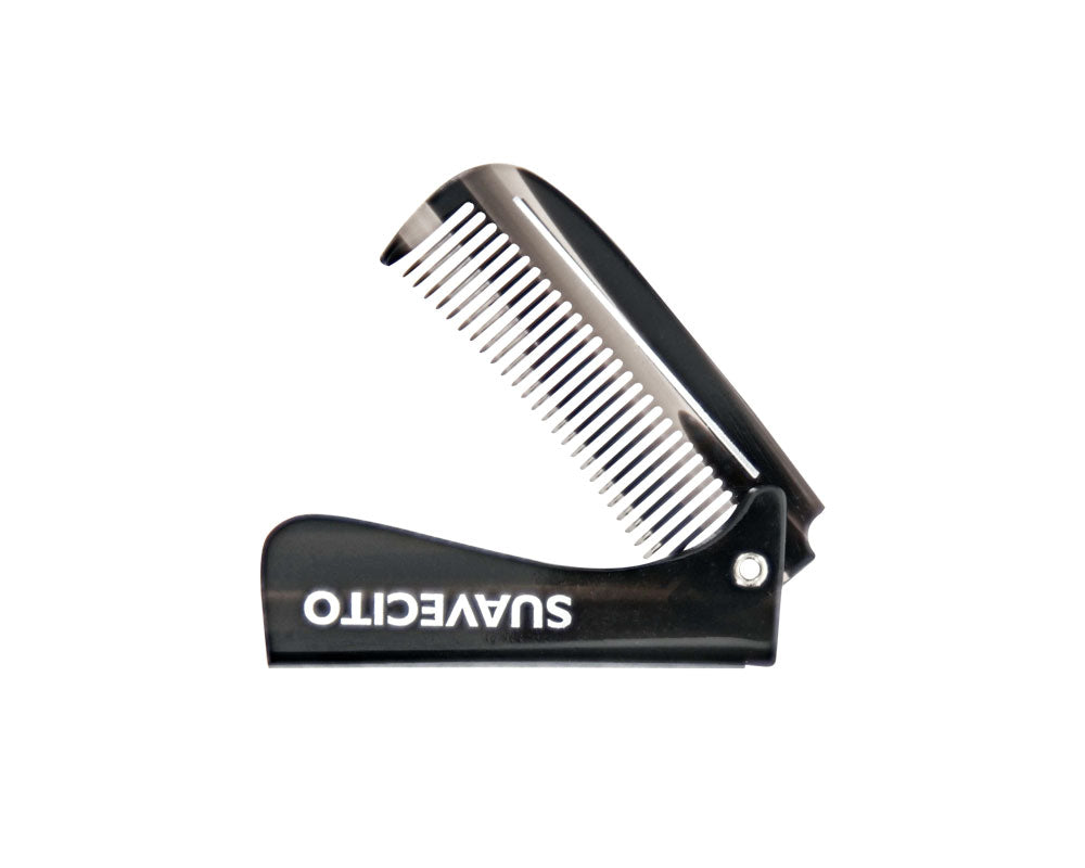 Deluxe Black Folding Handle Comb - 5.5" - Folded