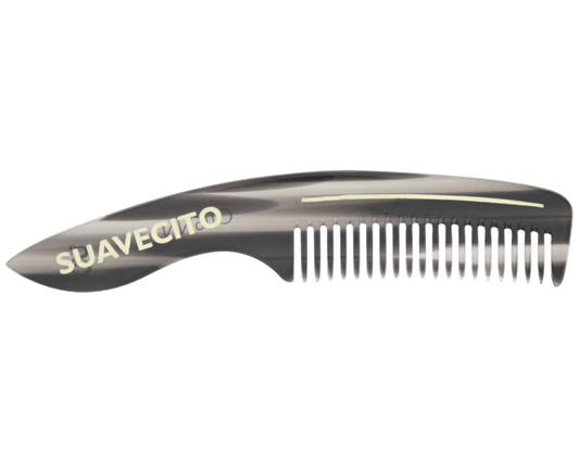 Deluxe Handle Beard Comb - Black - Front