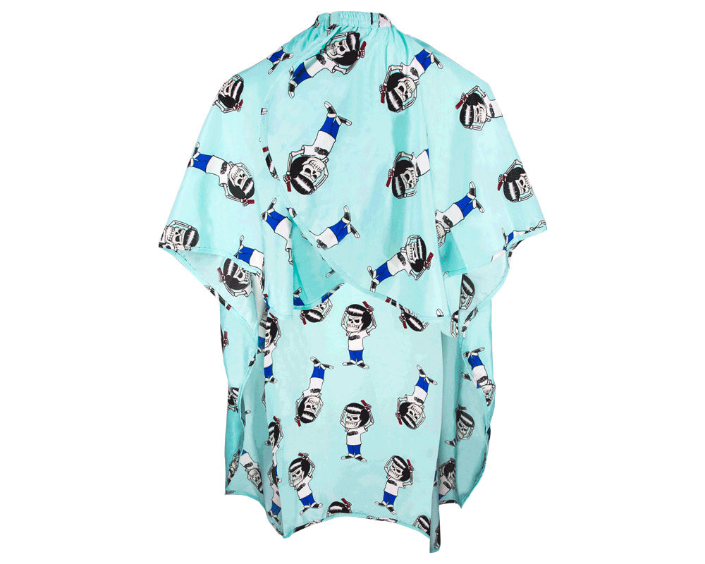 Mascot Club Blue Barber Cape - Kid's - Back View
