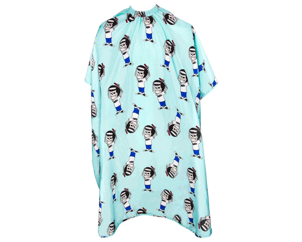 Mascot Club Blue Barber Cape - Kid's - Front View