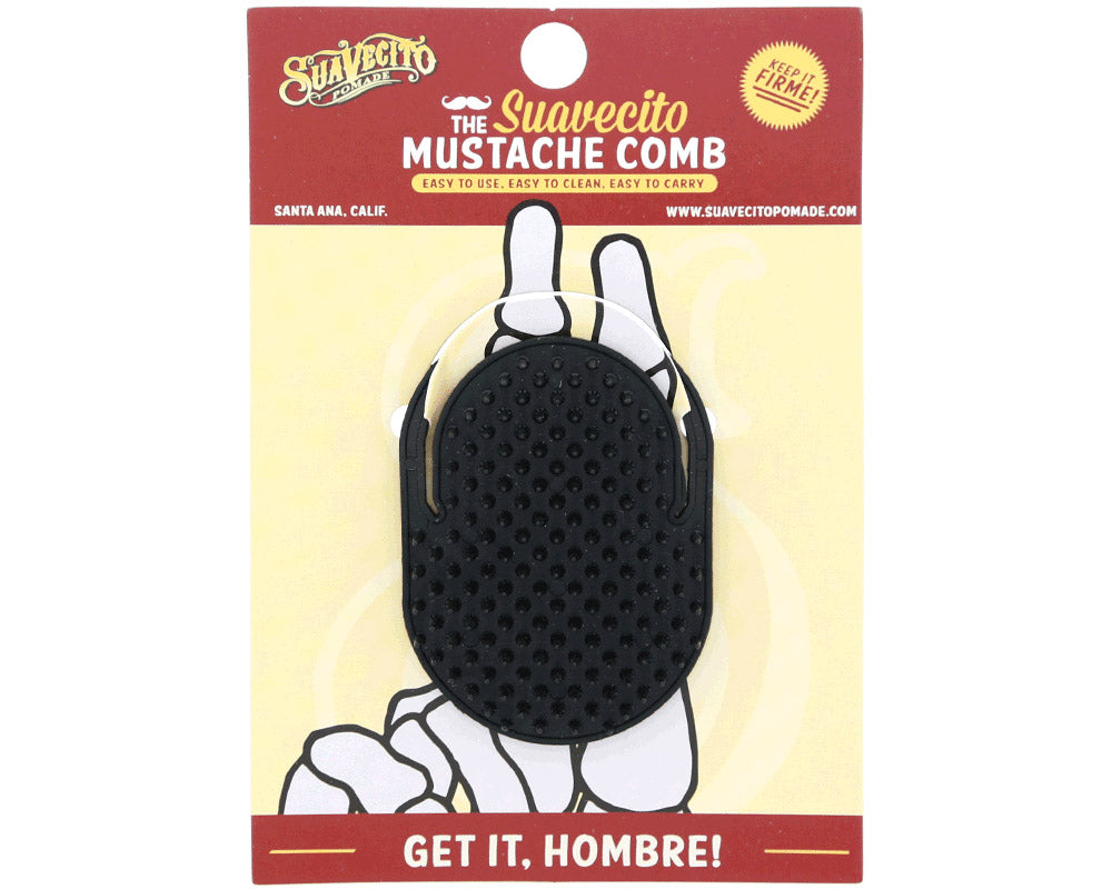 Black Mustache Finger Comb Packaging