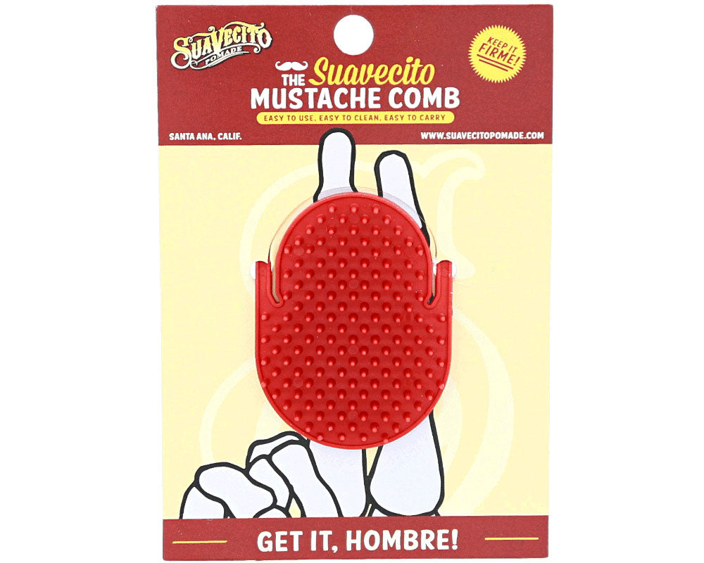 Red Mustache Finger Comb With Packaging