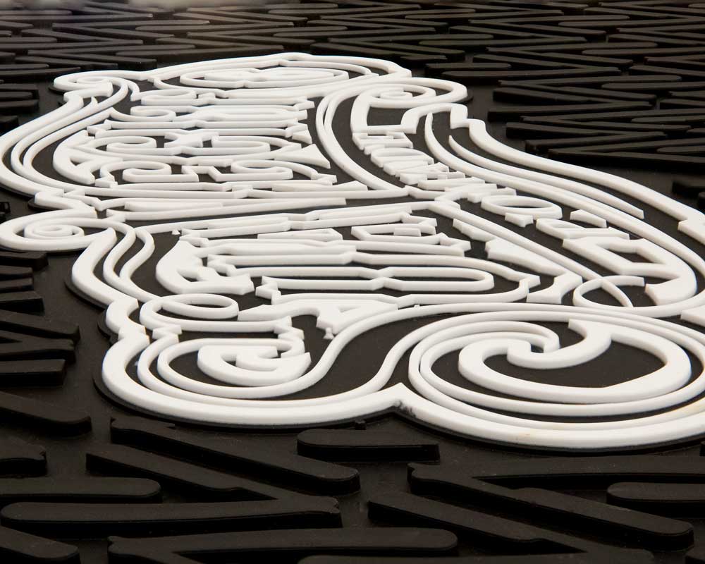 Black OG Script Barber Mat