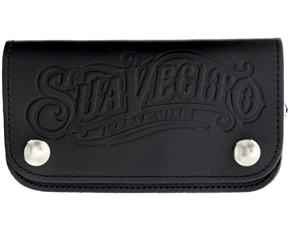 OG Script Chained Biker Wallet - Black - Closed